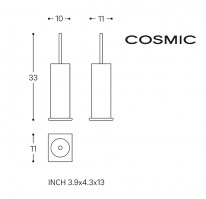 MEDIDAS ESCOBILLERO A SUELO KUBIC COSMIC